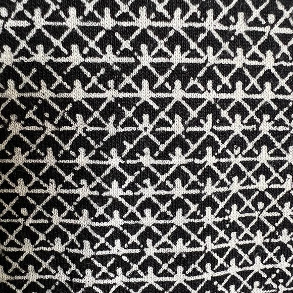 J Jill Wearever Collection V Neck Long Sleeve Black & White Top Tunic, L - Picture 3 of 7